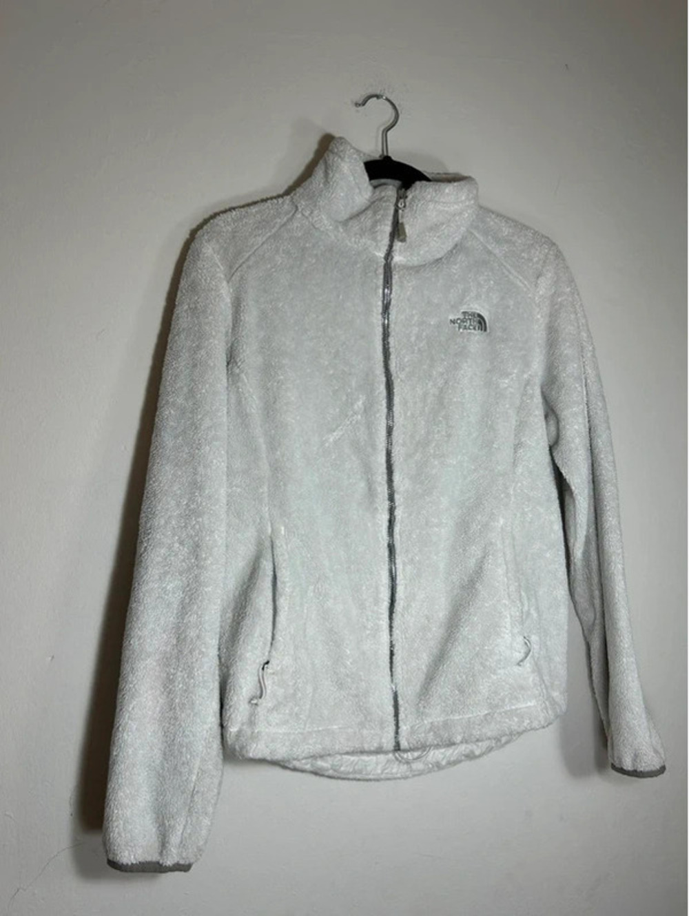The North Face White Fleece Zip Up Jacket